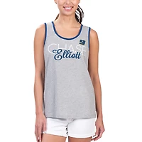 Débardeur G-III 4Her par Carl Banks Heather Grey pour femmes Chase Elliott Fastest Lap Fashion