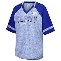 Women's G-III 4Her by Carl Banks  Heather Royal Chase Elliott Hall of Fame Oversized Raglan V-Neck T-Shirt