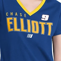 Women's G-III 4Her by Carl Banks  Royal Chase Elliott Best Team V-Neck T-Shirt