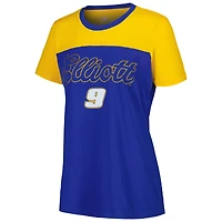 T-shirt à couleurs contrastées G-III 4Her by Carl Banks Royal Chase Elliott Cheer pour femme