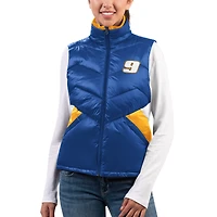 Gilet matelassé polyvalent G-III 4Her by Carl Banks Royal Chase Elliott pour femme