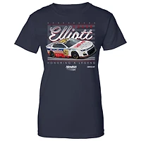 T-shirt bleu marine Chase Elliott UniFirst Car de la collection Hendrick Motorsports Team pour femmes