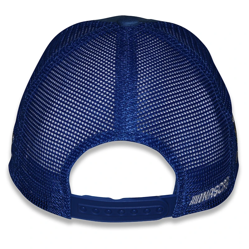 Youth Checkered Flag Sports Blue Chase Elliott NAPA Flame Trucker Adjustable Hat