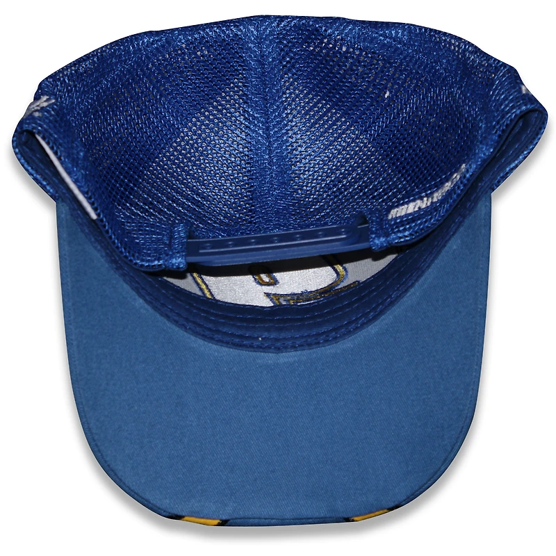 Youth Checkered Flag Sports Blue Chase Elliott NAPA Flame Trucker Adjustable Hat