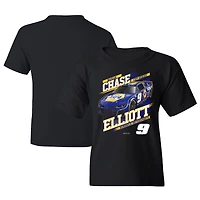 T-shirt noir pour jeunes de la collection Hendrick Motorsports Team, Chase Elliott NAPA Car