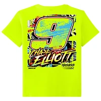 Youth Hendrick Motorsports Team Collection  Neon Green Chase Elliott Name & Number #9 T-Shirt