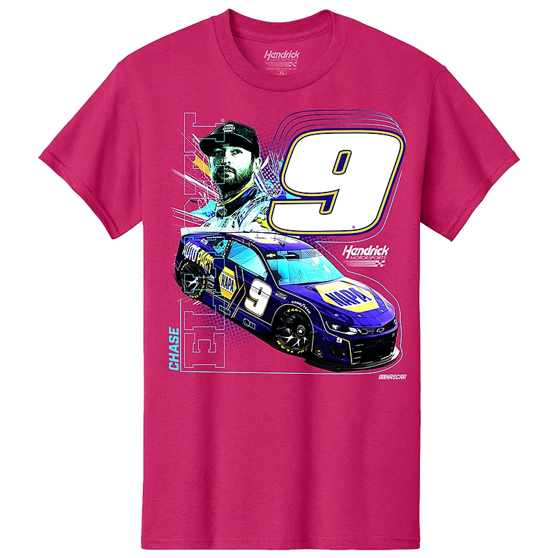 T-shirt rose Chase Elliott NAPA pour jeunes de la collection Hendrick Motorsports Team