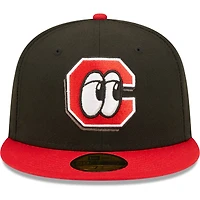 Casquette ajustée 59FIFTY Road Collection authentique Chattanooga Lookouts New Era pour homme, noire