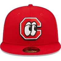 Men's New Era Red Chattanooga Lookouts Authentic Collection Team Home 59FIFTY Fitted Hat