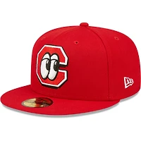 Men's New Era Red Chattanooga Lookouts Authentic Collection Team Home 59FIFTY Fitted Hat