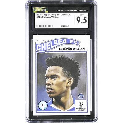 Estêvão Chelsea 2025 Topps Living Set UEFA #825 CGC Authenticated 9.5 Rookie Card