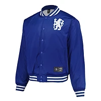 Men's Fanatics  Royal Chelsea Collegiate Sateen Full-Snap Jacket