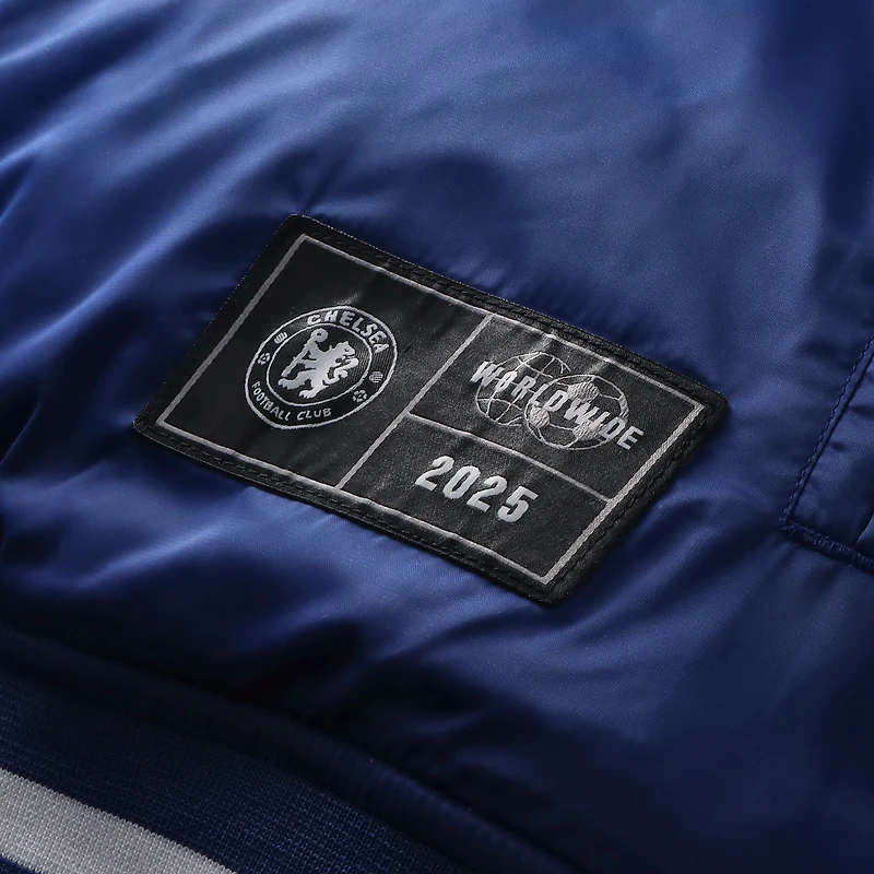 Men's Fanatics  Royal Chelsea Collegiate Sateen Full-Snap Jacket