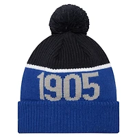 Men's New Era Blue Chelsea Sport Cuffed Knit Hat with Pom