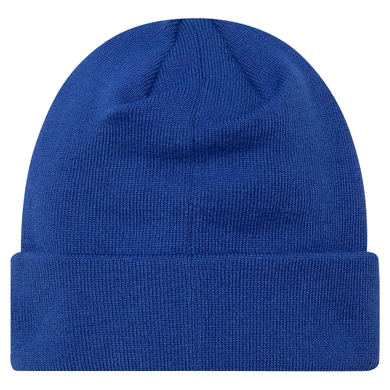 Men's New Era Blue Chelsea Wordmark Overlay Cuffed Knit Hat