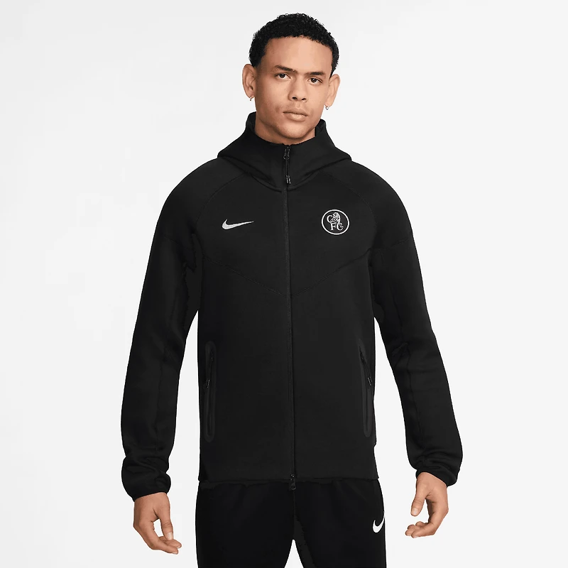 Veste à capuche zippée Nike Chelsea Tech Fleece noire pour homme