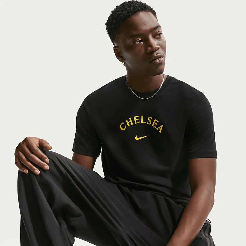 Men's Nike Black Chelsea Wordmark T-Shirt