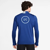Men's Nike Blue Chelsea 2025/26 Strike Drill Quarter-Zip Long Sleeve Dri-FIT Top