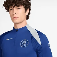 Men's Nike Blue Chelsea 2025/26 Strike Drill Quarter-Zip Long Sleeve Dri-FIT Top