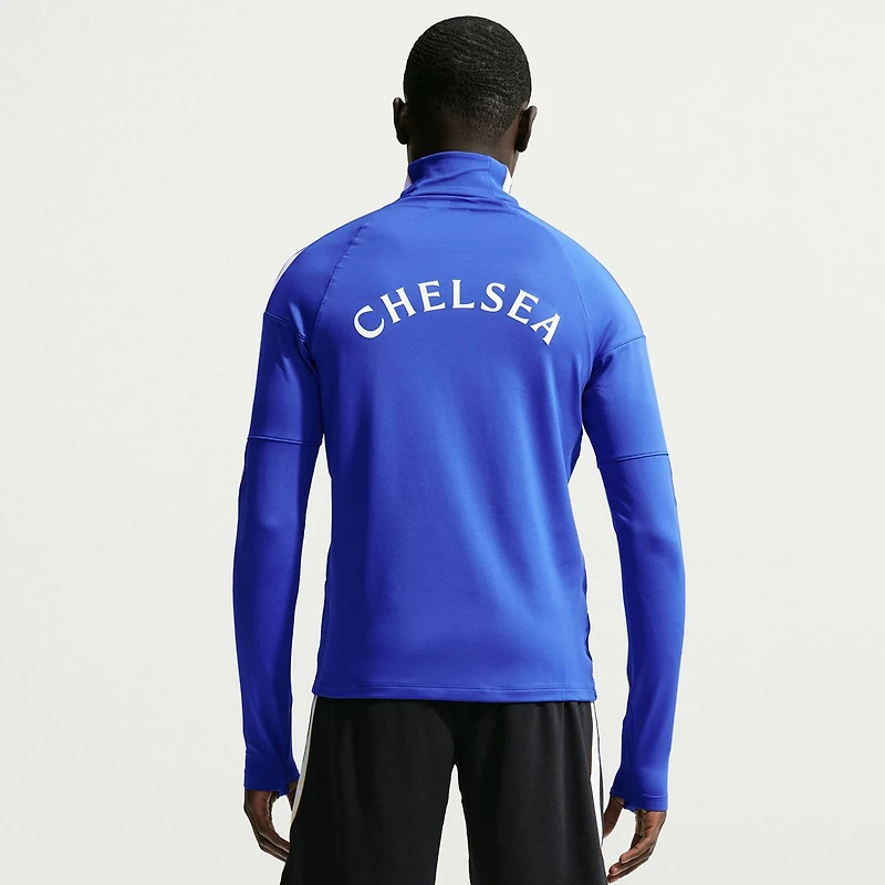 Men's Nike Blue Chelsea 2026/27 Strike Dri-FIT Long Sleeve Quarter-Zip Drill Top