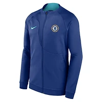 Men's Nike Blue Chelsea Academy Pro Anthem Fitted Raglan Performance Full-Zip Jacket