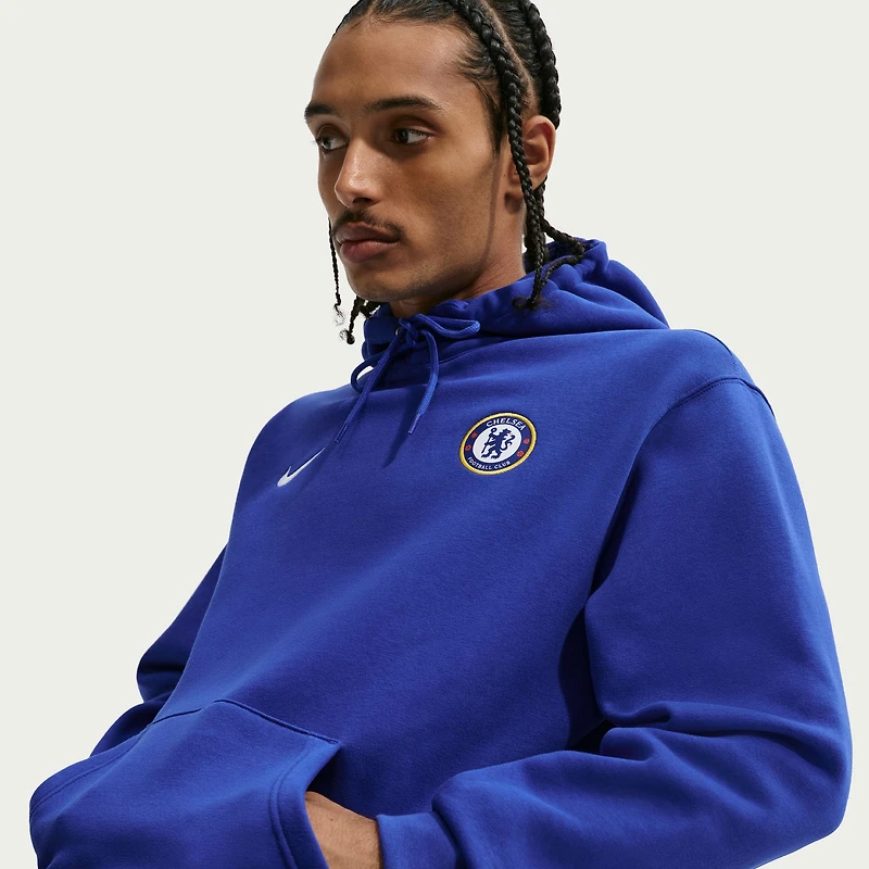Sweat à capuche en polaire bleu Nike Chelsea Club pour homme