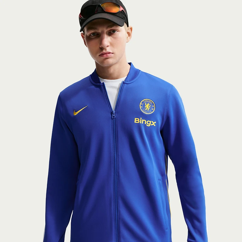 Men's Nike  Blue Chelsea Strike Full-Zip Dri-FIT Jacket