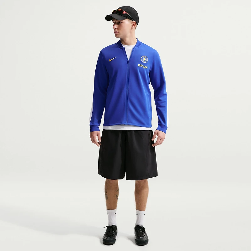 Men's Nike  Blue Chelsea Strike Full-Zip Dri-FIT Jacket