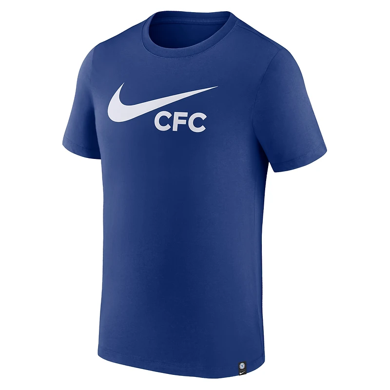 T-shirt Nike Chelsea bleu pour homme avec logo Swoosh