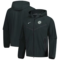 Sweat à capuche zippé Nike Chelsea Tech Fleece Raglan vert foncé pour homme