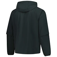 Sweat à capuche zippé Nike Chelsea Tech Fleece Raglan vert foncé pour homme