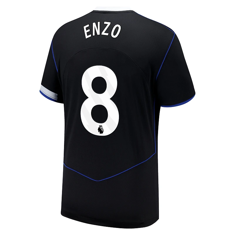 Men's Nike Enzo Fernández Black Chelsea 2025/26 Third Replica Player Jersey