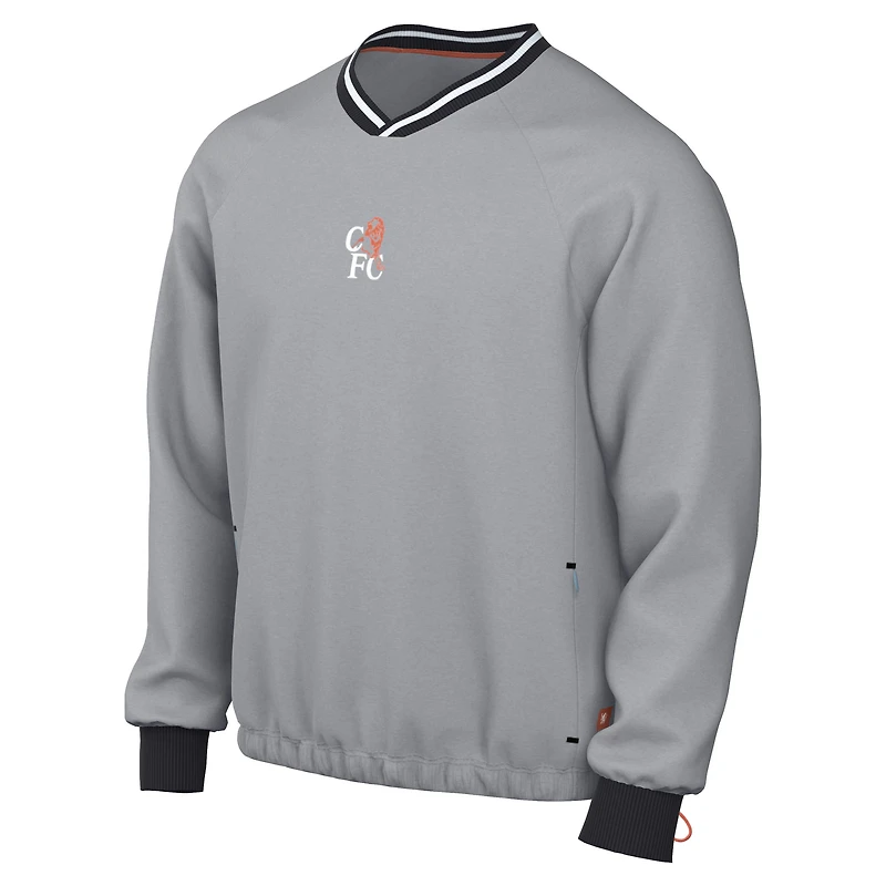 Men's Nike Gray Chelsea 2025/26 Academy Shell Pullover