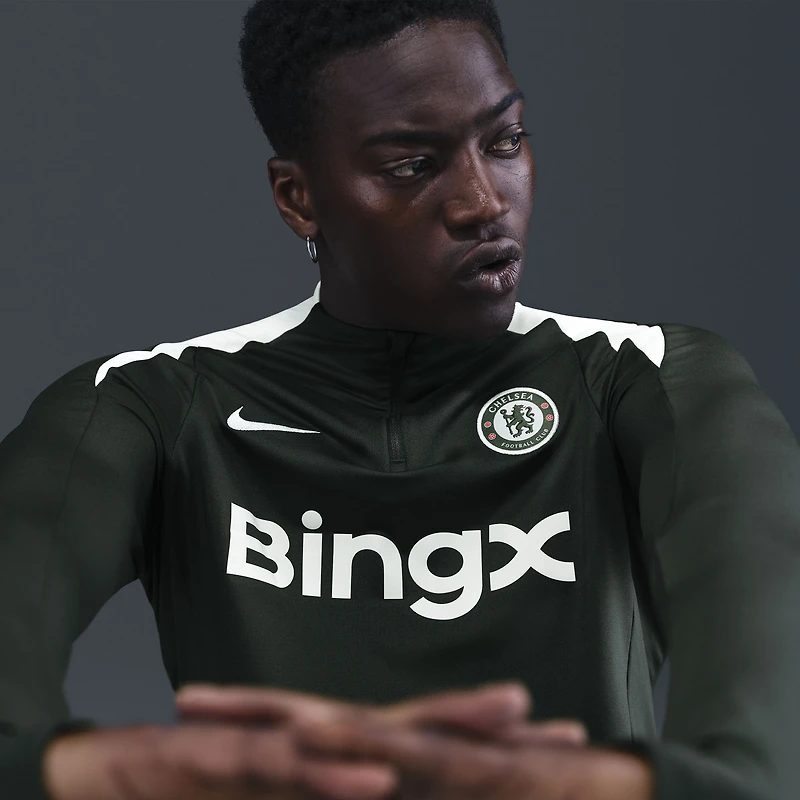 Pull à manches longues Nike Chelsea 2025/26 Strike Drill Raglan vert pour homme