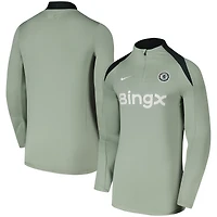 Men's Nike  Green Chelsea 2025/26 Strike Drill Raglan Quarter-Zip Long Sleeve Top