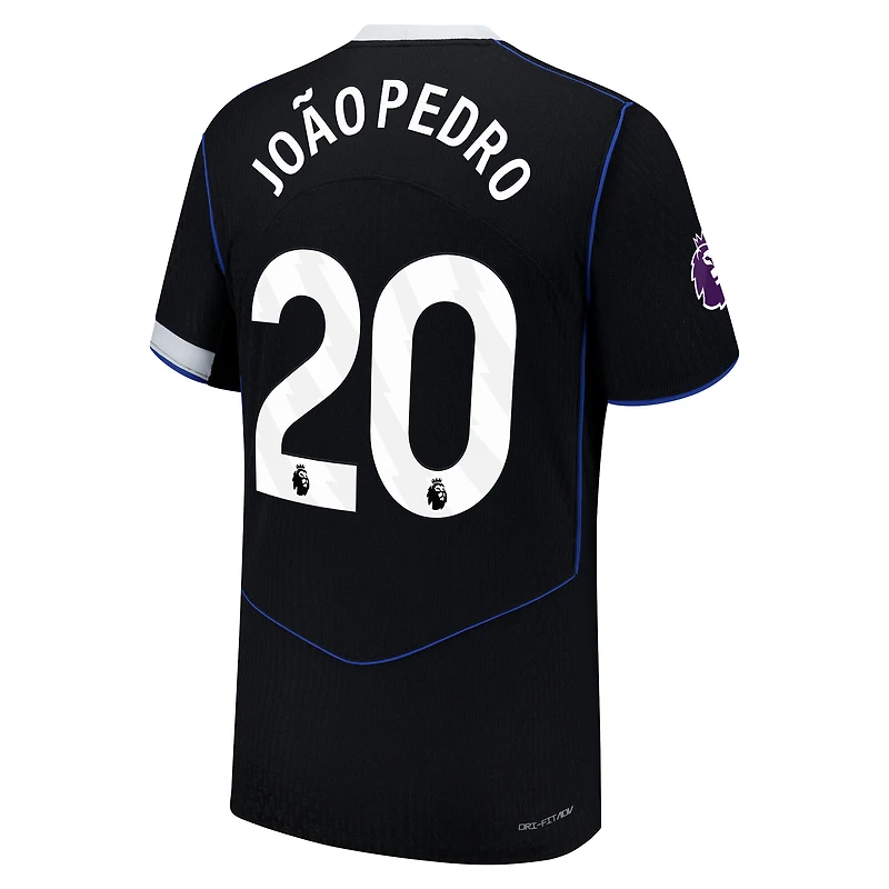 Men's Nike João Pedro Black Chelsea 2025/26 Third Authentic Player Jersey