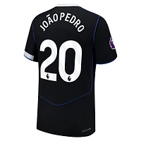 Men's Nike João Pedro Black Chelsea 2025/26 Third Authentic Player Jersey
