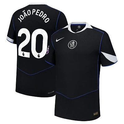 Men's Nike João Pedro Black Chelsea 2025/26 Third Authentic Player Jersey