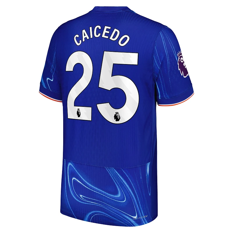 Men's Nike Moisés Caicedo Blue Chelsea 2024/25 Home Authentic Player Jersey