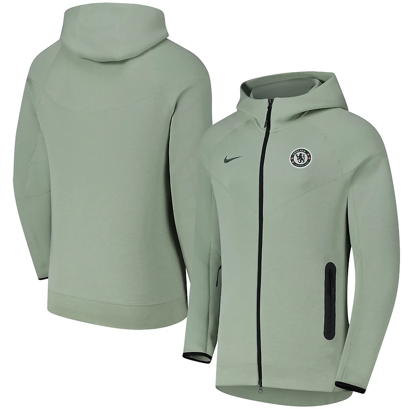 Men's Nike Olive Chelsea Tech Fleece Full-Zip Hoodie