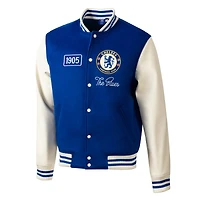 Veste universitaire Chelsea Free Kick en laine bleue pour homme Sport Design Sweden