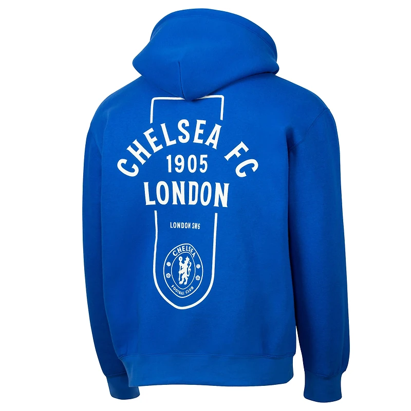 Men's Sport Design Sweden  Royal Chelsea Streetwear Relaxed Pullover Hoodie