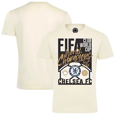 T-shirt unisexe Sportiqe Natural Chelsea, champion du monde des clubs de la FIFA 2025