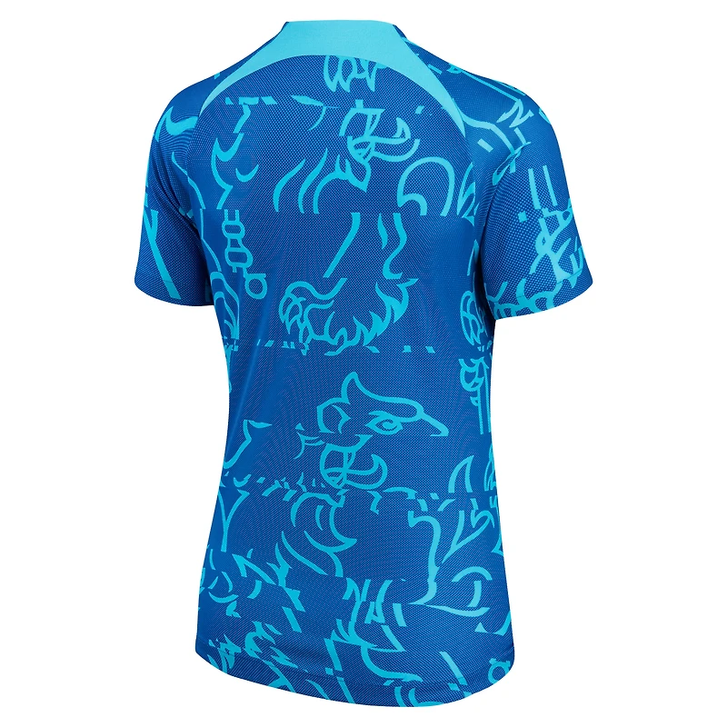 Women's Nike Blue Chelsea 2022/23 Pre-Match Home Performance Top