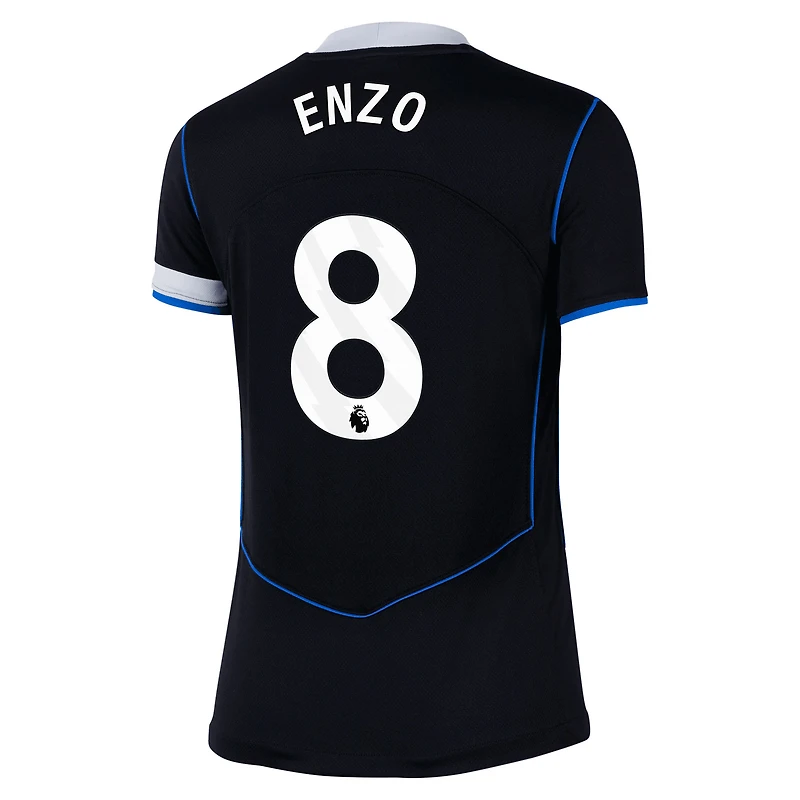 Women's Nike Enzo Fernández Black Chelsea 2025/26 Third Replica Player Jersey