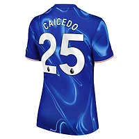 Maillot de joueur réplique domicile Nike Moisés Caicedo bleu Chelsea 2024/25 pour femme
