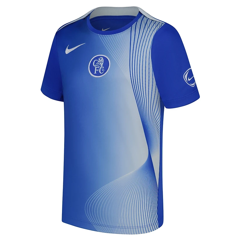 Haut Nike bleu Chelsea 2025/26 Third Academy Pro Pre-Match Dri-Fit pour enfant