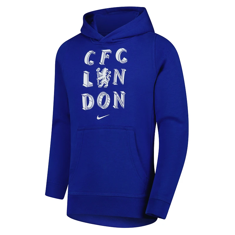 Youth Nike Blue Chelsea Club Hoodie