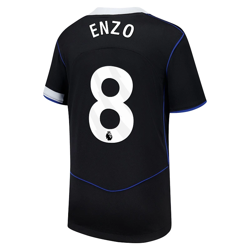 Youth Nike Enzo Fernández Black Chelsea 2025/26 Third Replica Player Jersey