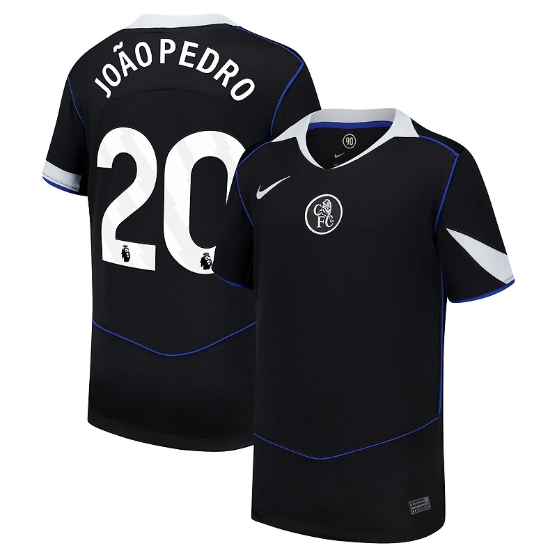 Maillot de joueur Nike João Pedro Chelsea 2025/26 noir troisième réplique